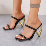 Special Heel Sandals Women 2024 Summer New Fashion High Heel Slippers Women