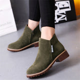 Size NEW Women Party Boots Autumn Winter Boots Flock Classic Zipper Snow Ankle Boots Winter Suede Warm Fur Plush Women