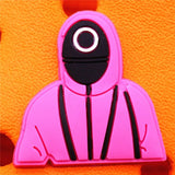 Sale 1pcs Squid Game Croc Charms Buckle 33 Popular Korean Dramas PVC Shoe Decorations Accessories fit jibz Xmas Gifts