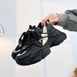 Breakj Korean Version Of The New Dad Shoes Female Fall 2024 Female Student Running Platform Increased Leisure Street Shot