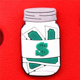 1pcs BGM BLM Shoe Charms Dollar Greenback Money-Box Shoes Accessories Decoration Fit Croc Jibz Party Kids Gift