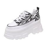 Thick Soles Sneakers 2021 Spring Casual High Platform Shoes Breathable Female Vulcanized Shoes Woman Chunky Sneakers