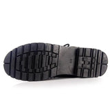 New Winter Women Buckle Motorcycle Boots British Style Gothic Punk Low Heel Black Botas Mujer Shoe Plus