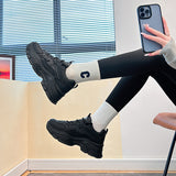 Breakj Korean Version Of The New Dad Shoes Female 2025 Spring Student Running Sports Platform Increased Leisure Street Shot