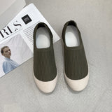 Breakj Foot Pedal Lazy Shoes Female Spring And Summer New Korean Version Of Flying Woven Single Shoes Comfortable Flat Casual Women's