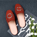 Breakj Bottom Round Half Slippers Women's Leisure Bag Head Retro Lazy Outside Wearing A Follower Muller Single Shoe Size
