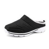 Plush Slippers Men Outdoor Heel Wrap Men Shoes EVA Anti-slip Thick Sole Platform Shoes Warm Women Winter Slipper for