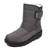 New Winter High-top Plush Boots Water Proof Hook & Loop Plus Velvet Women's Shoes Long Tube Outdoor Snow