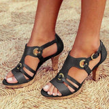Sandals Summer Roman Woman Shoes High Heel Retro Bohemia Shoes Female Comfortable 2021 Sandals Ladies Casual