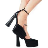 Dropship 2023 Spring Summer Platform High Heeled Women Pumps With Crystal Elegant Office Lady Sexy Woman Shoes