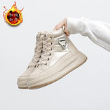 Breakj Velvet High Top Snow Boots Female 2024 Winter New Student Ins Korean Version Warm Leisure Platform Cotton Shoes