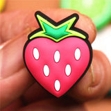 PVC Fruits Shoe Buckle Accessories Cute Pineapple Peach Banana Shoe Decoration Jibz for Croc Charms Bracelets Kids
