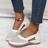 Breakj New Hole Shoes 2023 Summer Women's Shoes Round Head And Large Flat Bottom Women's