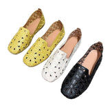 Breakj Shoes Women 2025 Summer New Large Square Head Shallow Flat Shoes Soft Soles Pregnant Women's Singles