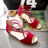 Shoes Platform Women Suede Party Women's Sandals Non-Slip Wedge Sandals Mid Heels Casual Shoes Women Solid Color