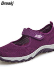 Soft Mom Sneakers 2023 Summer Breathable Mesh Travel Casual Shoes for Women Comfort Lightweight Flat Sport