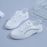 Breakj White Shoes Female 2025 Summer New Ins Korean Version Joker Casual Hollow Out Mesh Breathable Thin Bottom Women's Shoes