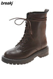 Winter Fashion Zipper Round Head Women's Warm Non-slip Snow Boots Casual Flat Shoes Comfortable Deodorant