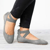 Breakj New Shallow Mouth Loosened With Round Head Women's Shoes Flat And Dancing Mom Single Shoe