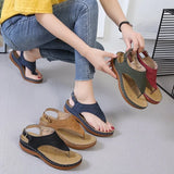 Breakj Sandals Women 2025 Large-Size Women's Word Slippers Slope And Casual Clip Women's Cool