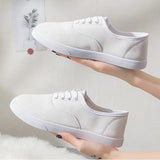 Light Sports White Shoes Women Breathable Canvas Sneakers Black Shoes for Basket Femme Ultralight Casual Sneaker