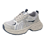 Breakj Korean Version Of The Thick Platform Dad Shoes Spring 2025 New Street Shot Student Running Sneakers Increased Casual KT