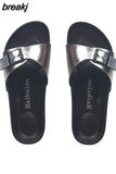 2023 New Summer Women Slipper Fashion Casual Beach Buckle Non-slip Outside Weightlight Slides