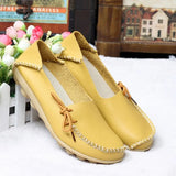 Leather Autumn Woman Loafers Female Slip On Ballet Bowtie Women's Shoe New Moccasins Women Flats Shoes Chaussures