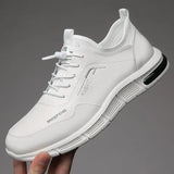 Men's Casual Genuine Leather Shoes Business Lace-up British Platform Comfortable Air Cushion Sports Shoes Loafers for