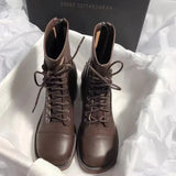 Breakj Fashion After Zipper Fashion Boots 2025 New Korean Version Of The Round Head With Martin Boots Women's