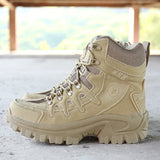Men's Military Boot Combat Winter Fashion Ankle Boot for Men Tactical Army Boot Outdoor Work Safety Shoes Men's Motocycle