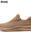 Summer Breathable Sports Shoes Luxury Men's Casual Walking Shoes Lightweight Fashion Lace-Up Comfortable Running
