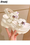 Sandals Comfort Shoes for Women Muffins shoe Clogs With Heel Suit Female Beige New Sports Flat Thick Girls Black Fashion