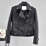 New Spring Autumn Women Short Faux Leather Jacket Slim Fashion Punk Outwear Motorcycle Leather Jackets Casual PU
