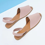 Breakj Flat-Bottomed Deed Sandals Women 2023 Summer Fish-Billed Beef-Shoe Fisherman's Shoes