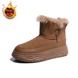 Breakj Women's Shoes 2024 New Winter High Top And Velvet Warm Dad Shoes Versatile Increased Casual Snow Boots