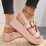 Summer New Thick Bottom Sandals Women Large size 36-43 Flat Platform Height Increasing Sandalias Woman Roman Sandals