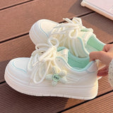 Breakj Small White Shoes Women 2025 Autumn New Korean Version Of The Thick-Soled Commuter Leisure Shoes In High Value