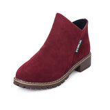 Women Boots Martens Autumn Winter Boots Classic Zipper Snow Ankle Boots Winter Suede Warm Fur Plush Women Shoes