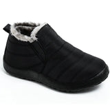 Boots Winter Plus Size Men Shoes Warm Fur Snow Boots Plush Inside Shoes Black Winter Boots For Men Waterproof Mans