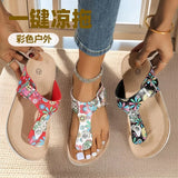 Breakj Flat-Bottomed Cool Slippers Women 2025 New Clip-On Flip-Flops Tobs Of The Boken Beach