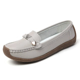 Breakj Size Women's Shoes New Soft-Soled Bean Shoes Women's Leisure Flat Shoes Light Feet Mother Shoes