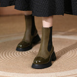 2021 Luxury Chelsea Boots Women Ankle Boots Chunky Winter Shoes Platform Ankle Boots Slip On Chunky Heel Boot NEW Ladies