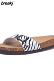 2023 New Fashion Summer Cork Slipper Women Casual Beach Mixed Color Flip Flops Slides