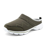 Plush Slippers Men Outdoor Heel Wrap Men Shoes EVA Anti-slip Thick Sole Platform Shoes Warm Women Winter Slipper for
