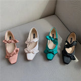 Women Flat Bottom Ballet Shoes Female New Bow Band Retro Shallow Mouth Women's Shoes Size