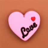 Sale 1pcs Shoe Charms Heart-shaped/Kiss me/Skull Shoe Accessories Shoe Buckle Decorations Fit Croc JIBZ Kid's X-mas