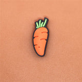 Sale 1pcs Food Series Shoe Charms Carrot Shoe Buckle Accessories Pineapple Shoe Decorations fit Croc JIBZ Kid's X-mas
