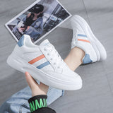 Breakj White Shoes Female Spring 2024 New Korean Version Of Versatile Female Student Platform Shoes Casual Sports Shoes Women's Shoes