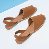 Breakj Flat-Bottomed Deed Sandals Women 2023 Summer Fish-Billed Beef-Shoe Fisherman's Shoes